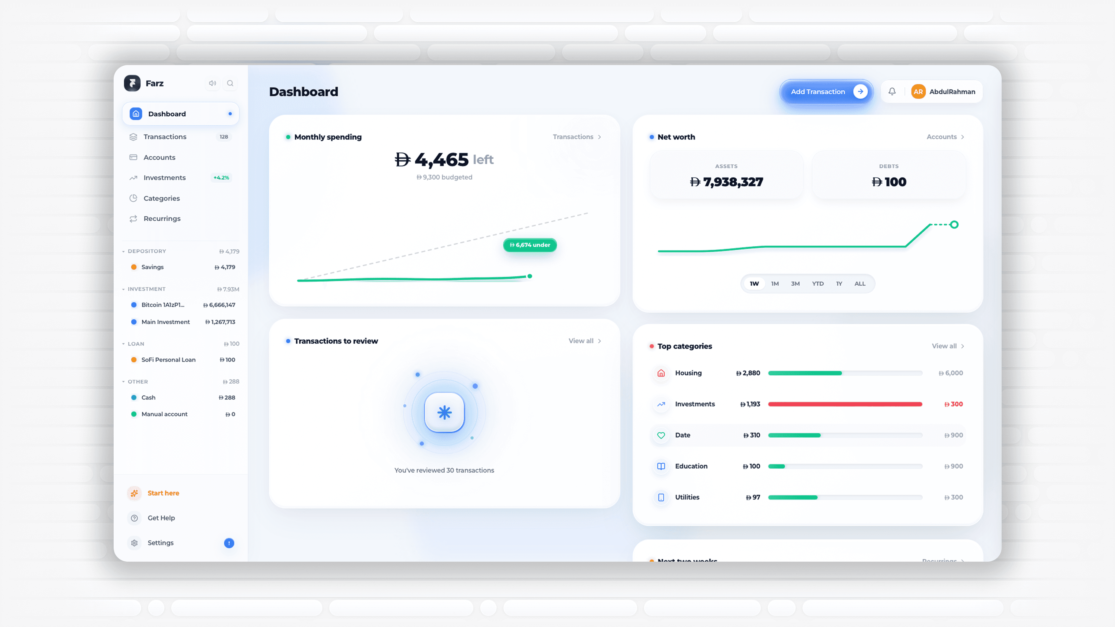 Zenvaro platform overview showing the full dashboard layout with navigation, balances, and transaction history